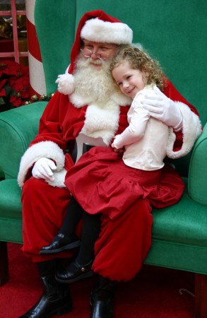 Granddaughter Hailey with Santa, Columbus OH, Dec 2005