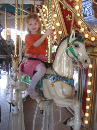 Kristen on the Carosel