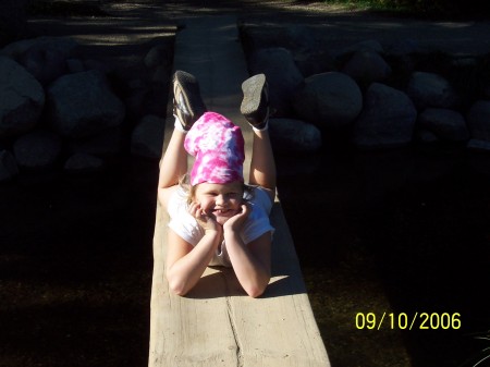 my daughter courtney at itasca state park  8 .5 yrs old