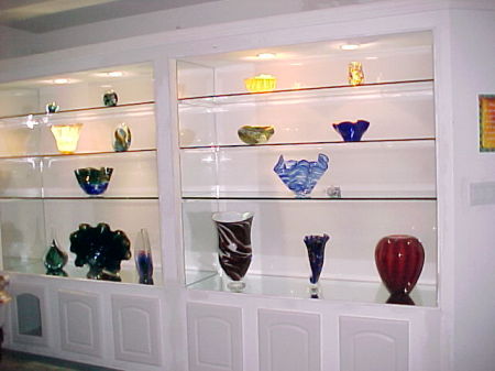 15 years of Art Glass collecting in the new display case