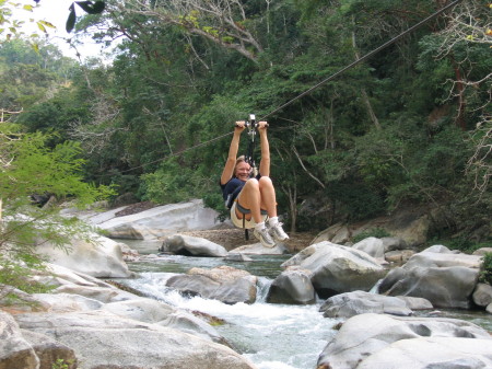 Zip-lining in Mexico