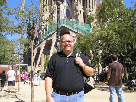 Scott at Sagrada Familia in Barcelona