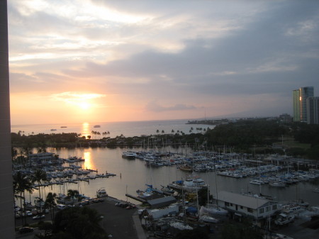 Sunset at Hawaii Yacht Club