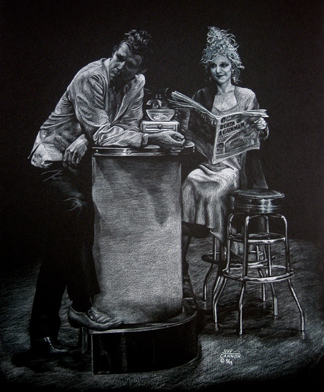 Tom Waits and Carol Kane