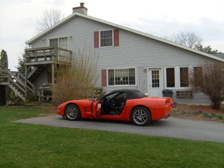 My car parked in rear of my home.