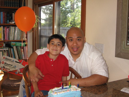 Spencer and his Dad on his birthday