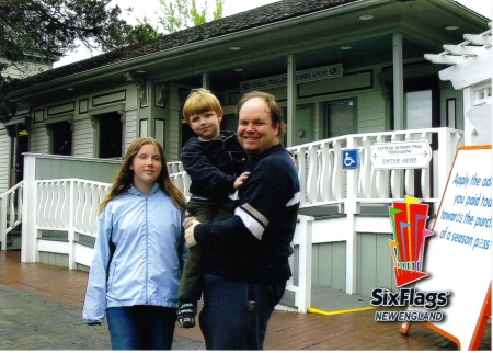 Me & my kids at Six Flags 2005