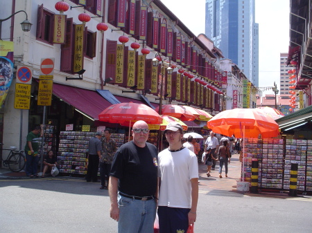 With my son in Singapore