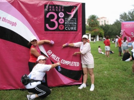Completion of 3 day Breast Cancer Walk