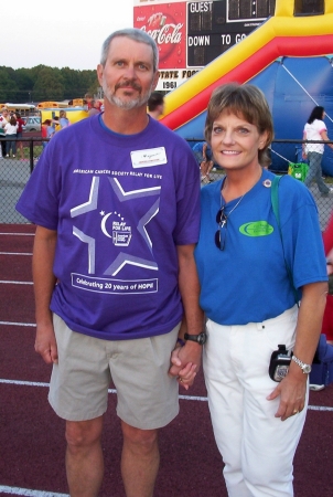 Rick and me, Relay for Life, May 2005 (Rick-eleven year cancer survivor!)