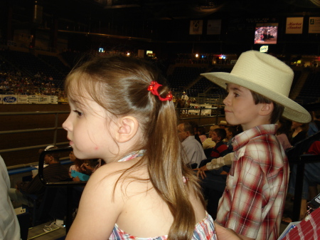 Payden and Cameron at the rodeo