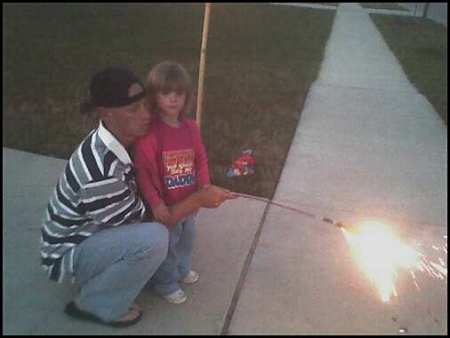 Daddy and Abbie on 4th of July