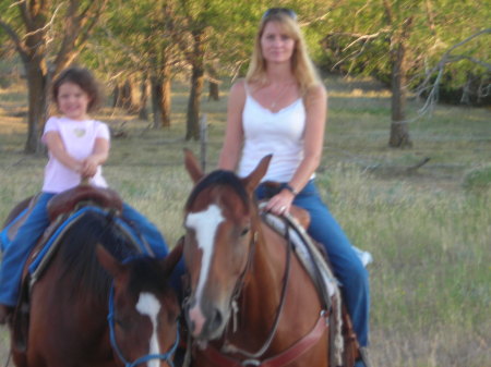 Lexy and I horseback in Nebraska