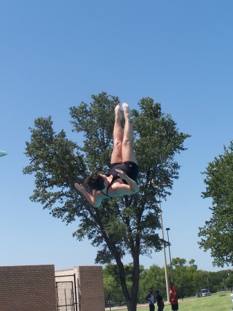 still in gymnast form... high dive