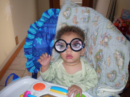 isaiah wearing funny glasses