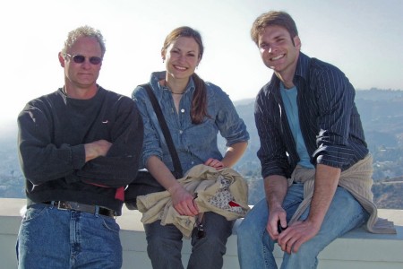 Lee and his two youngest children, Emily and Lincoln