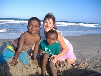 martina, angelo and jen at beach