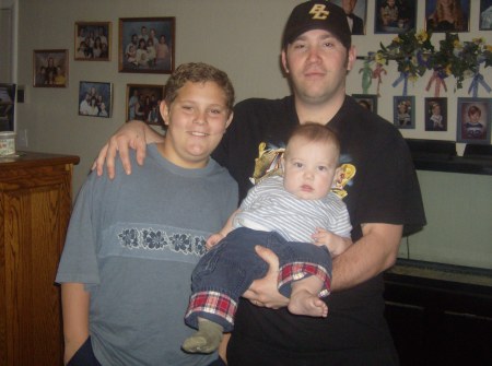 My middle son Ryan and his two sons Caleb and Justin