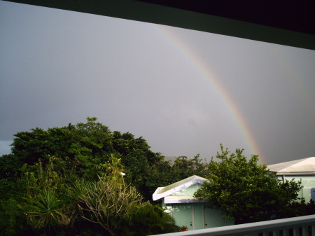 Rainbow from John's deck in St. Croix