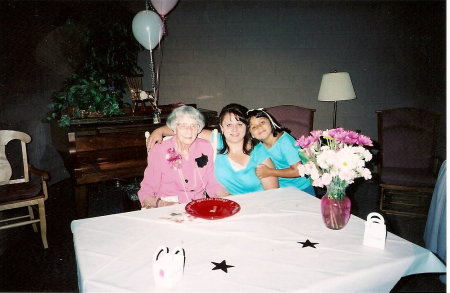 me and my daughter with my grandma who is 100yrs old