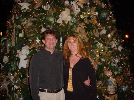 Andy & I at The Hotel Del at Christmas