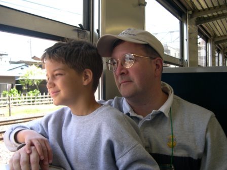 Todd & Jeremy on a steam train