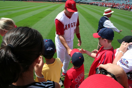 RJ Shaking Hands With Tim Salmon