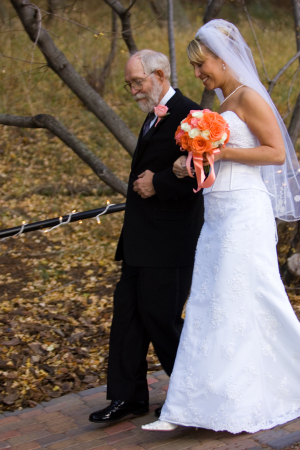 Me and dad walking down the aisle