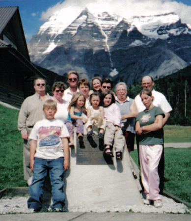 Family at Mount Robson, Alberta