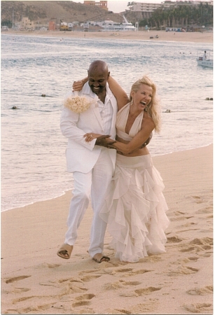 On the beach in Cabo.. Wedding Day..