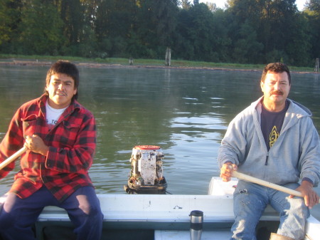 gone fishing ....Thats me on right with brother in law, Tom