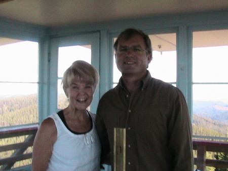 My wife and I in Hemlock Butte Lookout this past summer