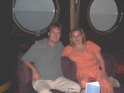 My husband and I on a cruise last year