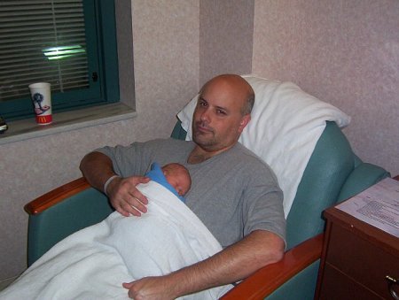 Braden and Daddy in the hospital