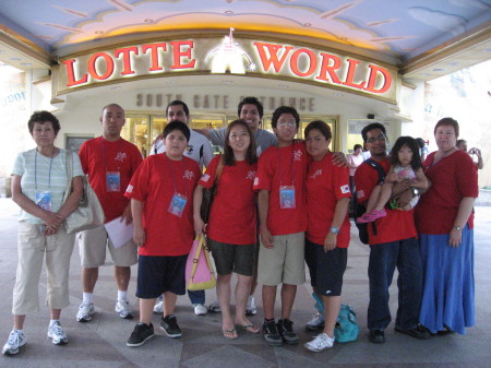 My group in front of Lotte World.