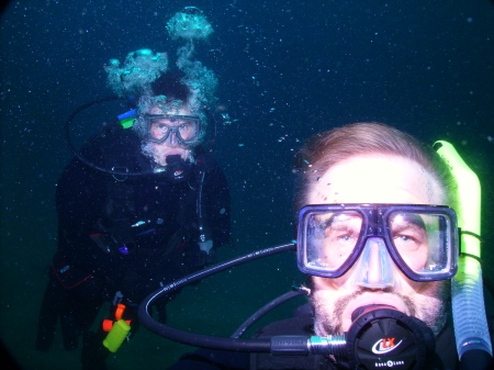 diving with my son