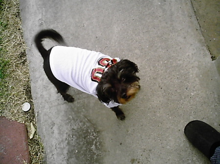 HER FIRST 49ERS JERSEY