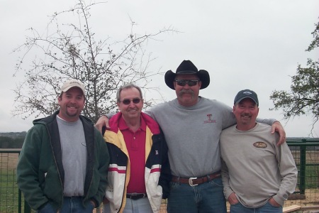 Our son, Mark; my husband, Don; and two of their friends