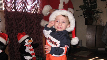 my youngest GrandsonBradley at Christmas