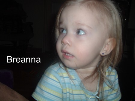 Breanna - my youngest daughter - 2years and 2 months old