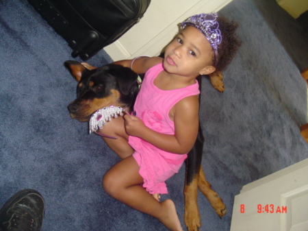 My Rottie and Grand-daughter