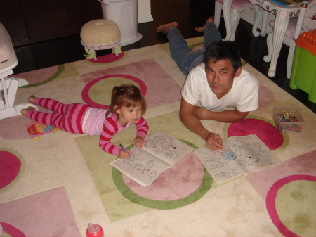 Daddy and Juliet coloring