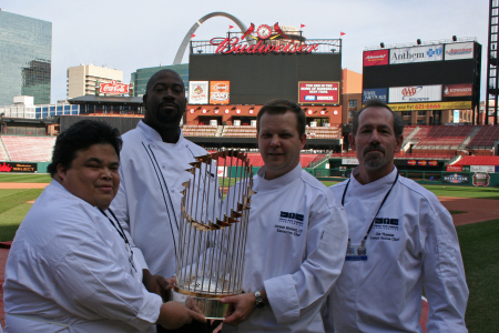 Chefs With World Series Trophy