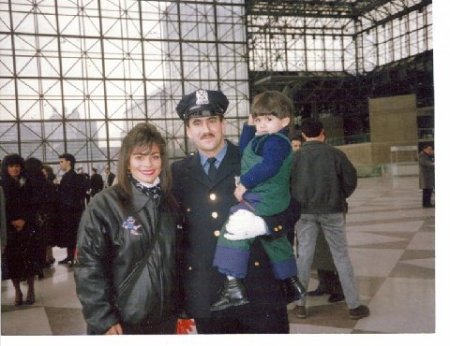 Police Academy graduation day! Lisa Lisa, my son and I