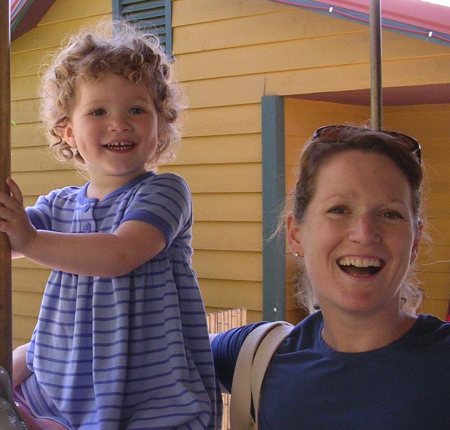 Maggie (age 3) and me at the zoo