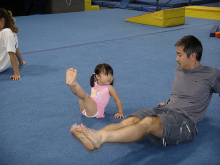 Lia and Daddy Gymnastics