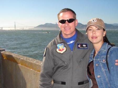 With Marcie in San Fran, Golden gate in back