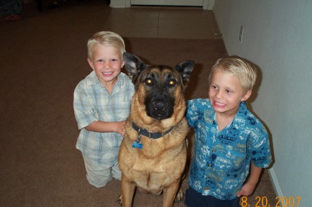 My boys with our dog