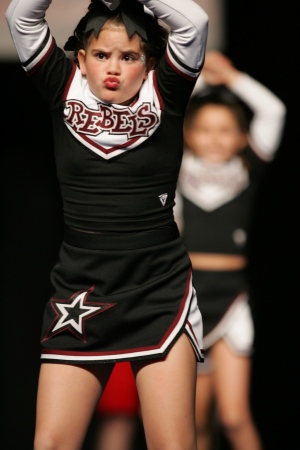 Jana at a cheer competition