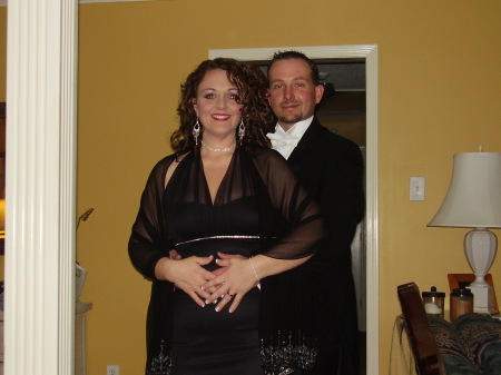 me and J.P., my fiance, going to a ball.